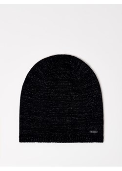Mohito - Czarna czapka beanie z domieszką kaszmiru - czarny ze sklepu Mohito w kategorii Czapki zimowe damskie - zdjęcie 185996218