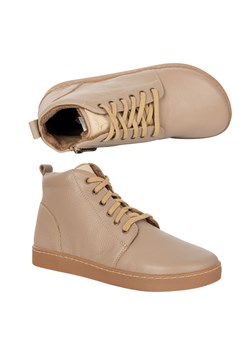 Buty damskie zimowe barefoot skórzane Z-B04 beżowe ze sklepu butyolivier w kategorii Botki - zdjęcie 185997347