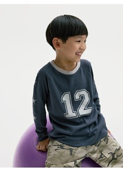 Reserved - Bawełniany longsleeve - granatowy ze sklepu Reserved w kategorii T-shirty chłopięce - zdjęcie 185999058