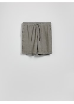 Reserved - Lniane szorty jogger - jasny zielony - id: 164EG-97X - marki Reserved - 185999527 Reserved - Lniane szorty jogger - jasny zielony ze sklepu Reserved w kategorii Spodenki męskie - zdjęcie 185999527