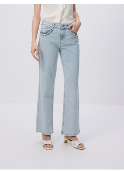 Reserved - Jeansy wide leg z falbankami - wielobarwny ze sklepu Reserved w kategorii Jeansy damskie - zdjęcie 186000867