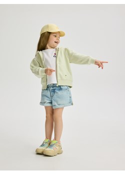 Reserved - Bawełniana bluza z haftem - jasnozielony - id: 560DB-07X - marki Reserved - 186001215 Reserved - Bawełniana bluza z haftem - jasnozielony ze sklepu Reserved w kategorii Bluzy dziewczęce - zdjęcie 186001215