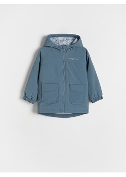 Reserved - Ocieplana kurtka parka z kapturem - granatowy ze sklepu Reserved w kategorii Kurtki chłopięce - zdjęcie 186001449