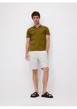 Reserved - Koszulka polo slim - oliwkowy ze sklepu Reserved w kategorii T-shirty męskie - zdjęcie 186002037