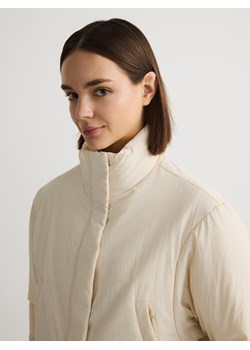 Reserved - Kurtka bomber oversize z ociepleniem - złamana biel ze sklepu Reserved w kategorii Kurtki damskie - zdjęcie 186002176