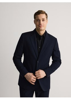 Reserved - Marynarka slim fit z wiskozą - granatowy ze sklepu Reserved w kategorii Marynarki męskie - zdjęcie 186002549