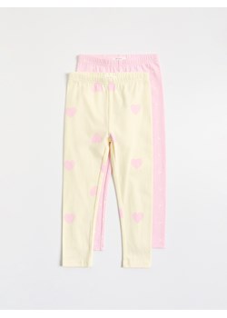 Reserved - Bawełniane legginsy 2 pack - wielobarwny ze sklepu Reserved w kategorii Spodnie dziewczęce - zdjęcie 186003045