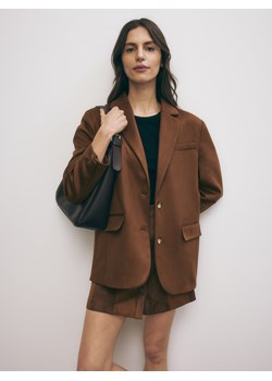 Reserved - Jednorzędowa marynarka - brązowy ze sklepu Reserved w kategorii Marynarki damskie - zdjęcie 186003558