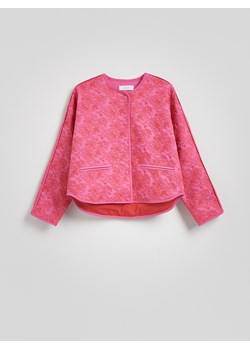 Reserved - Wzorzysta kurtka - intensywny róż - id: YT698-42X - marki Reserved - 186003609 Reserved - Wzorzysta kurtka - intensywny róż ze sklepu Reserved w kategorii Kurtki damskie - zdjęcie 186003609