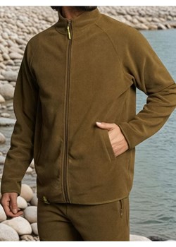 Sinsay - Rozpinana bluza polarowa bez kaptura - khaki ze sklepu Sinsay w kategorii Bluzy męskie - zdjęcie 186004265
