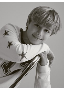 Reserved - Bawełniany longsleeve - złamana biel - id: 036FI-01X - marki Reserved - 186005319 Reserved - Bawełniany longsleeve - złamana biel ze sklepu Reserved w kategorii T-shirty chłopięce - zdjęcie 186005319