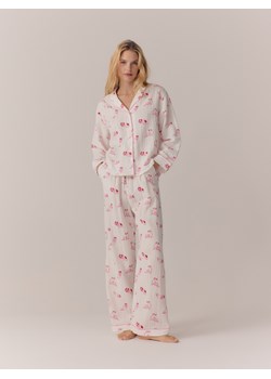 Reserved - Muślinowa piżama dwuczęściowa - złamana biel ze sklepu Reserved w kategorii Piżamy damskie - zdjęcie 186005695