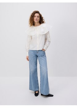 Reserved - Koszula z ozdobnym kołnierzem - złamana biel ze sklepu Reserved w kategorii Koszule damskie - zdjęcie 186008366