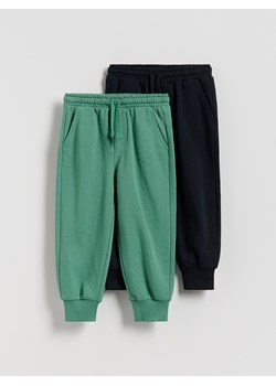 Reserved - Dresowe joggery 2 pack - zielony ze sklepu Reserved w kategorii Spodnie chłopięce - zdjęcie 186009068