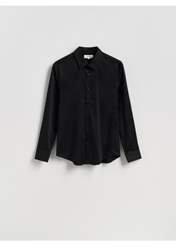 Reserved - Bawełniana koszula slim fit - czarny ze sklepu Reserved w kategorii Koszule męskie - zdjęcie 186010738