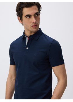 Reserved - Koszulka polo regular z haftem - granatowy ze sklepu Reserved w kategorii T-shirty męskie - zdjęcie 186011986