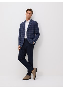 Reserved - Marynarka slim fit w kratę - granatowy ze sklepu Reserved w kategorii Marynarki męskie - zdjęcie 186012759