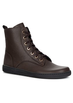 Buty damskie barefoot zimowe skórzane Olivier Liv 1303 ocieplane brązowe ze sklepu butyolivier w kategorii Półbuty damskie - zdjęcie 186014655