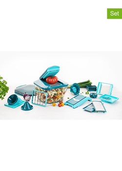 Genius 23-częściowy zestaw &quot;Nicer Dicer Chef Professional&quot; w kolorze morskim ze sklepu Limango Polska w kategorii Akcesoria kuchenne - zdjęcie 186015458