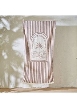 BELLA MAISON Ręcznik plażowy &quot;Good Times&quot; w kolorze brązowym - 160 x 90 cm ze sklepu Limango Polska w kategorii Ręczniki - zdjęcie 186015619
