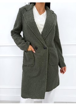 Khaki Płaszcz z Kieszeniami ze sklepu ModnaKiecka.pl w kategorii Płaszcze damskie - zdjęcie 186016708
