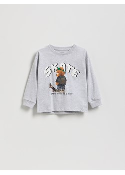 Reserved - Longsleeve z nadrukiem - ciemnoszary ze sklepu Reserved w kategorii T-shirty chłopięce - zdjęcie 186024105