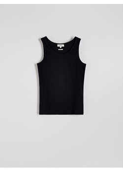 Reserved - Bawełniany tank top - czarny ze sklepu Reserved w kategorii T-shirty męskie - zdjęcie 186024848