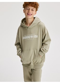 Reserved - Bawełniana bluza oversize - jasnozielony ze sklepu Reserved w kategorii Bluzy chłopięce - zdjęcie 186026809