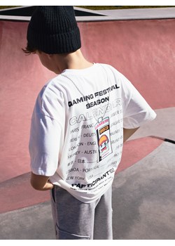 Reserved - T-shirt z nadrukiem - biały ze sklepu Reserved w kategorii T-shirty chłopięce - zdjęcie 186026865