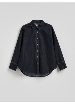 Reserved - Jeansowa koszula oversize - granatowy ze sklepu Reserved w kategorii Koszule damskie - zdjęcie 186026888