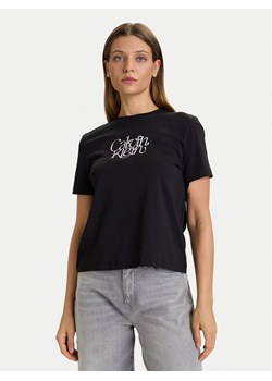 Calvin Klein Jeans T-Shirt LV047D210G Czarny Slim Fit ze sklepu MODIVO w kategorii Bluzki damskie - zdjęcie 186028496