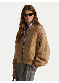 Polo Ralph Lauren Kurtka bomber 211966122002 Beżowy Relaxed Fit ze sklepu MODIVO w kategorii Kurtki damskie - zdjęcie 186028579