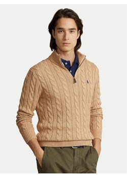 Polo Ralph Lauren Sweter 710810841003 Beżowy Regular Fit ze sklepu MODIVO w kategorii Swetry męskie - zdjęcie 186029015