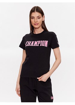Champion T-Shirt 116084 Czarny Custom Fit ze sklepu MODIVO w kategorii Bluzki damskie - zdjęcie 186029019