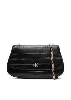 Calvin Klein Torebka Ck Croc Conv Chain Medium Bag LV04F3284G Czarny ze sklepu MODIVO w kategorii Kopertówki - zdjęcie 186029116