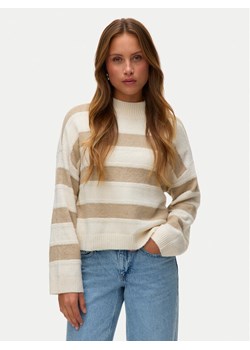 Vero Moda Sweter Inez 10331538 Beżowy Regular Fit ze sklepu MODIVO w kategorii Swetry damskie - zdjęcie 186029306