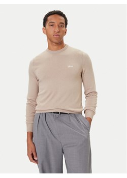 Guess Sweter M5YR26 Z0122 Beżowy Slim Fit ze sklepu MODIVO w kategorii Swetry męskie - zdjęcie 186029368