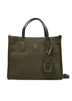 Tommy Hilfiger Torebka City Small Tote Melton AW0AW17852 Khaki ze sklepu MODIVO w kategorii Kuferki - zdjęcie 186029456
