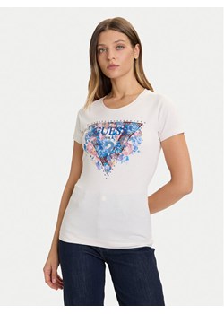 Guess T-Shirt W5BI29 J1314 Écru Slim Fit ze sklepu MODIVO w kategorii Bluzki damskie - zdjęcie 186029475