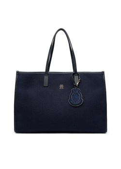Tommy Hilfiger Torebka Th City Large Tote Melton AW0AW18215 Granatowy ze sklepu MODIVO w kategorii Torby Shopper bag - zdjęcie 186029566