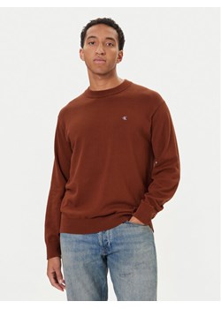 Calvin Klein Jeans Sweter LV04RC309G Czerwony Regular Fit ze sklepu MODIVO w kategorii Swetry męskie - zdjęcie 186029777