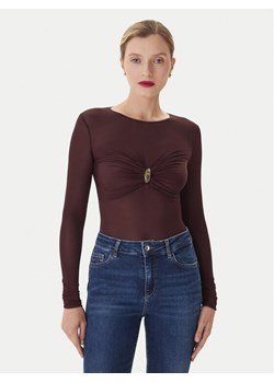 Elisabetta Franchi Body BO-016-57E2-V390 Bordowy Slim Fit - id: 0000305657800 - marki Elisabetta Franchi - 186030306 Elisabetta Franchi Body BO-016-57E2-V390 Bordowy Slim Fit ze sklepu MODIVO w kategorii Bluzki damskie - zdjęcie 186030306
