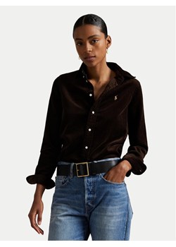 Polo Ralph Lauren Koszula 211971526002 Brązowy Slim Fit ze sklepu MODIVO w kategorii Koszule damskie - zdjęcie 186030466