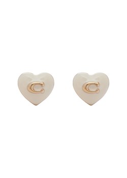 Coach Kolczyki Enamel Heart Stud Earrings 37479226GLD100 Srebrny ze sklepu MODIVO w kategorii Kolczyki - zdjęcie 186030516