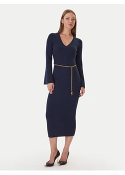 MICHAEL Michael Kors Sukienka dzianinowa MF5835G4VR Granatowy Slim Fit ze sklepu MODIVO w kategorii Sukienki - zdjęcie 186030719
