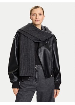 Calvin Klein Szalik Ck Metal Wool Rib Scarf LV04D8056G Szary ze sklepu MODIVO w kategorii Szaliki i chusty damskie - zdjęcie 186031135