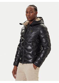 Blauer Kurtka skórzana 25WBLUL01314 007012 Czarny Regular Fit ze sklepu MODIVO w kategorii Kurtki męskie - zdjęcie 186031235