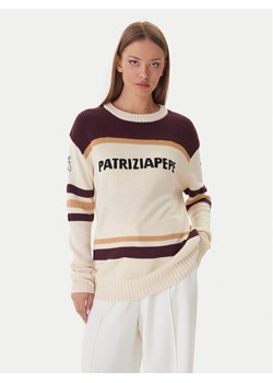 Patrizia Pepe Sweter 2K0352/K298-YA34 Écru Regular Fit ze sklepu MODIVO w kategorii Swetry damskie - zdjęcie 186031278