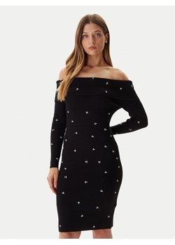 Guess Sukienka dzianinowa W5BK64 Z2YJ2 Czarny Slim Fit ze sklepu MODIVO w kategorii Sukienki - zdjęcie 186031298