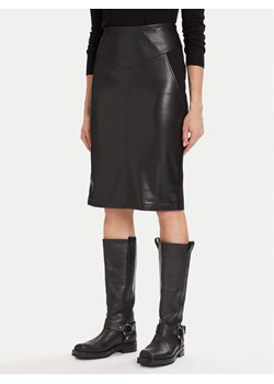 Morgan Spódnica z imitacji skóry 242-JMADO Czarny Slim Fit ze sklepu MODIVO w kategorii Spódnice - zdjęcie 186031339